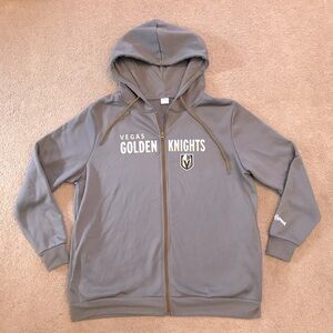 Las Vegas Golden Knights Hockey Fleece Hoodie Jacket Size L Grey Zip Up VGK